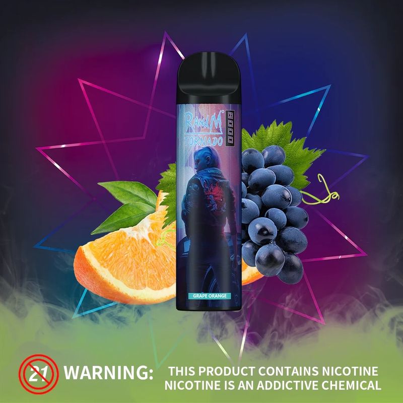 16ml 8000 Puff Flavoured E Cigarettes Vape 20 Flavors 0 / 2 / 3 / 5% nicotine salt